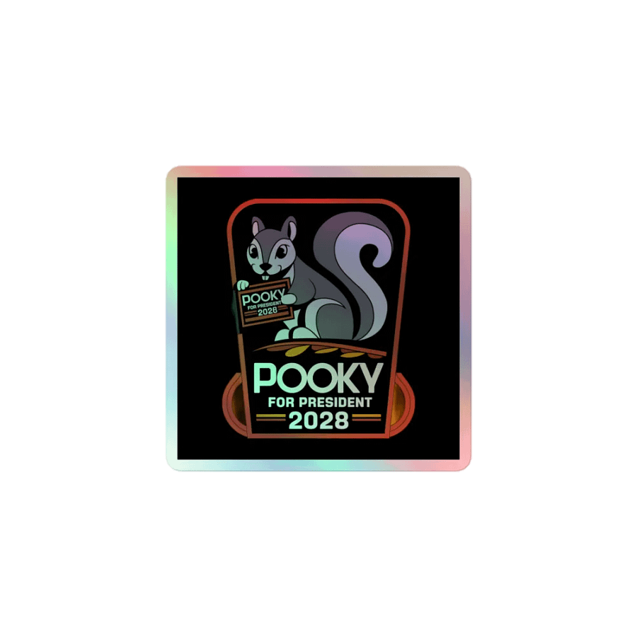 Pooky for President 2028 Holographic Sticker Sheet product image (1)