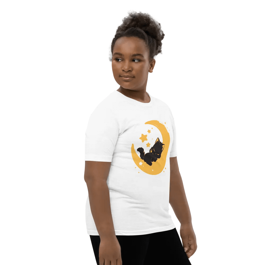 Dreamy Moon Black Cat Kids T-Shirt product image (6)
