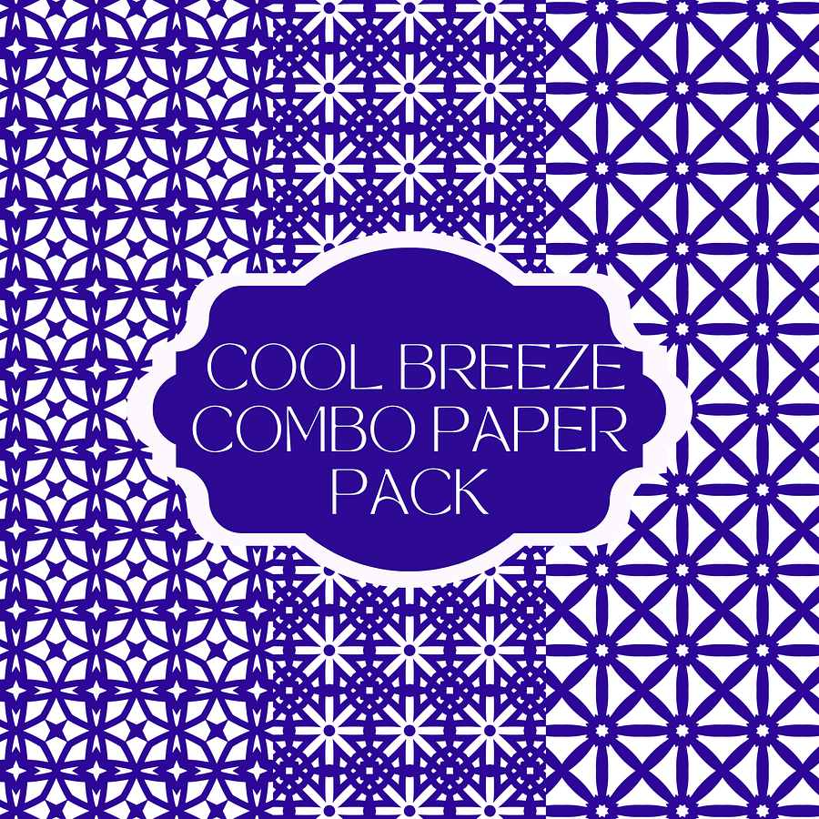 Cool Breeze Combo Paper Pack - 18 Sheets, 12x12 inches, 300 DPI product image (1)