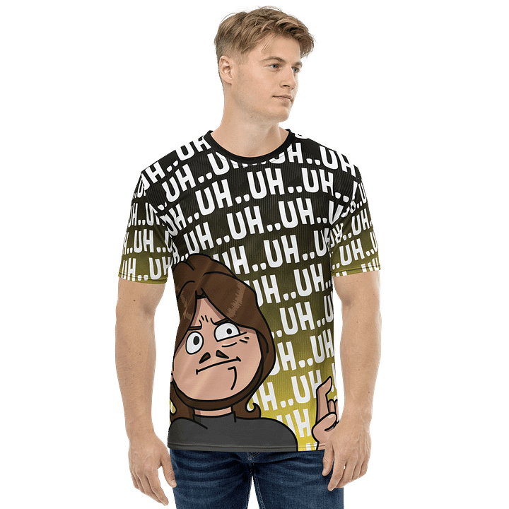Uh..Uh..Uh All Over Print T-Shirt | Black & Yellow product image (1)