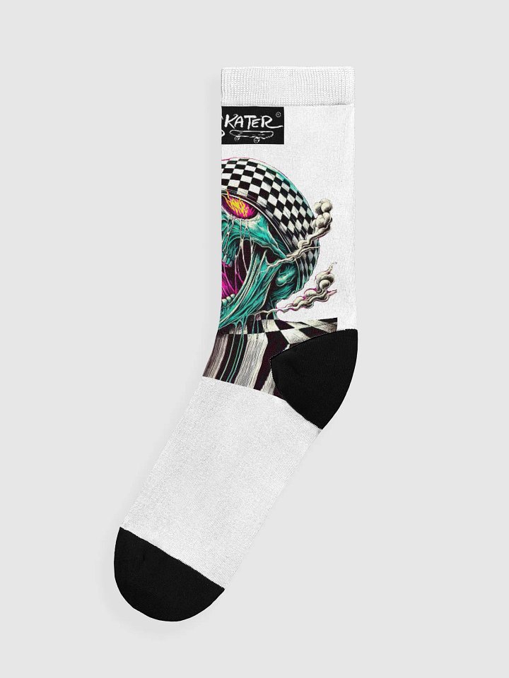 O.G. Skater ‘Flaming Skull’ Crew Socks – Bold & Sustainable product image (2)