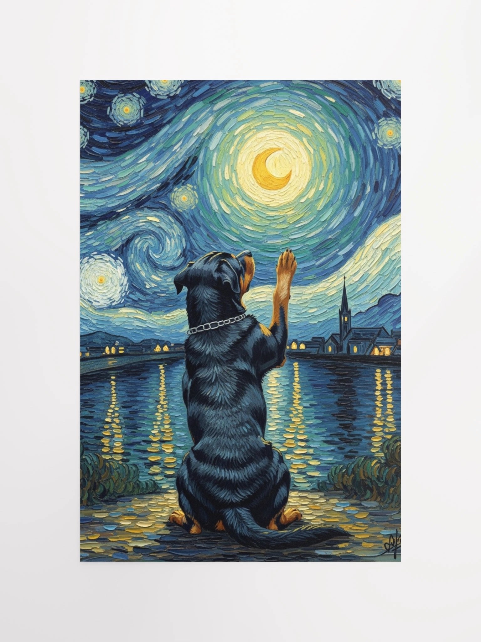 Starry Night Rottweiler Poster product image (12)