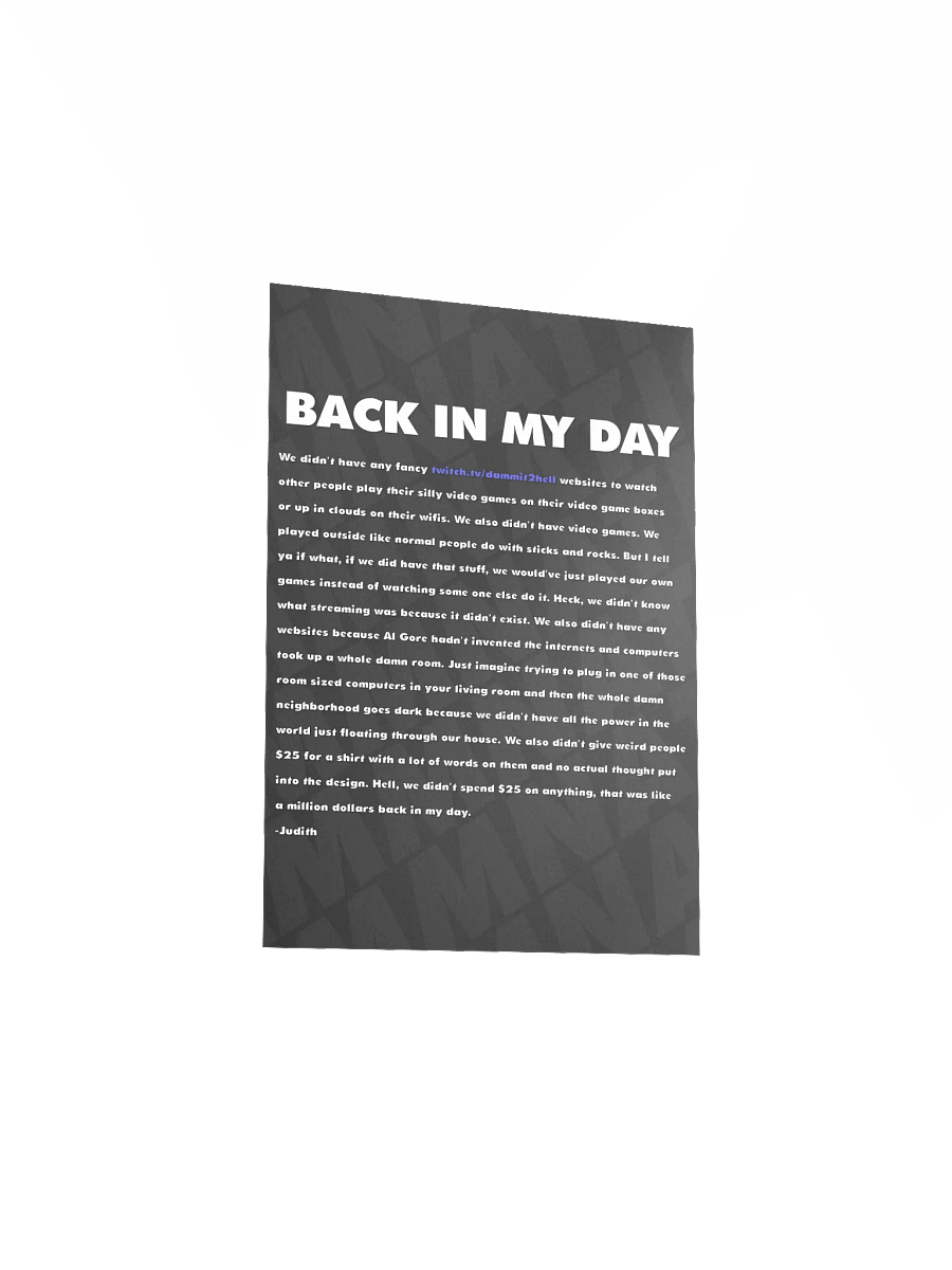 Back In My Day Poster 5" x 7" product image (3)