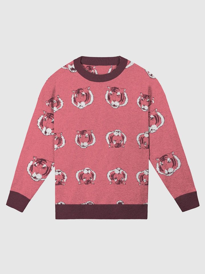 pink tiger-face knit sweater product image (4)