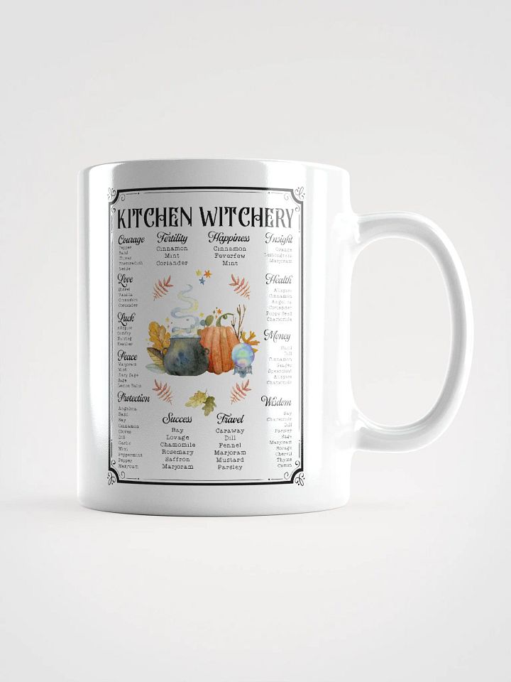 Kitchen Witchery Spell & Potions WHITE GLOSSY MUG - Witchy, Kitchen Witch, Magic Kitchen Gift product image (1)