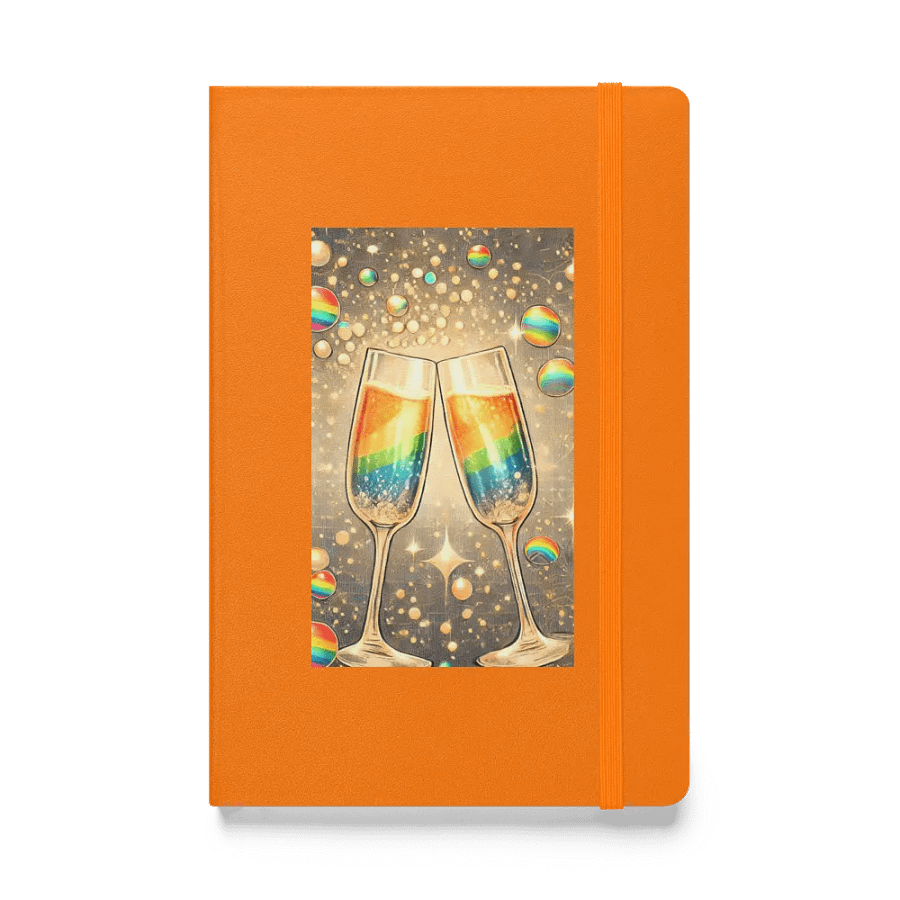 Rainbow Champagne Celebration Journal / Guestbook - ORANGE product image (1)