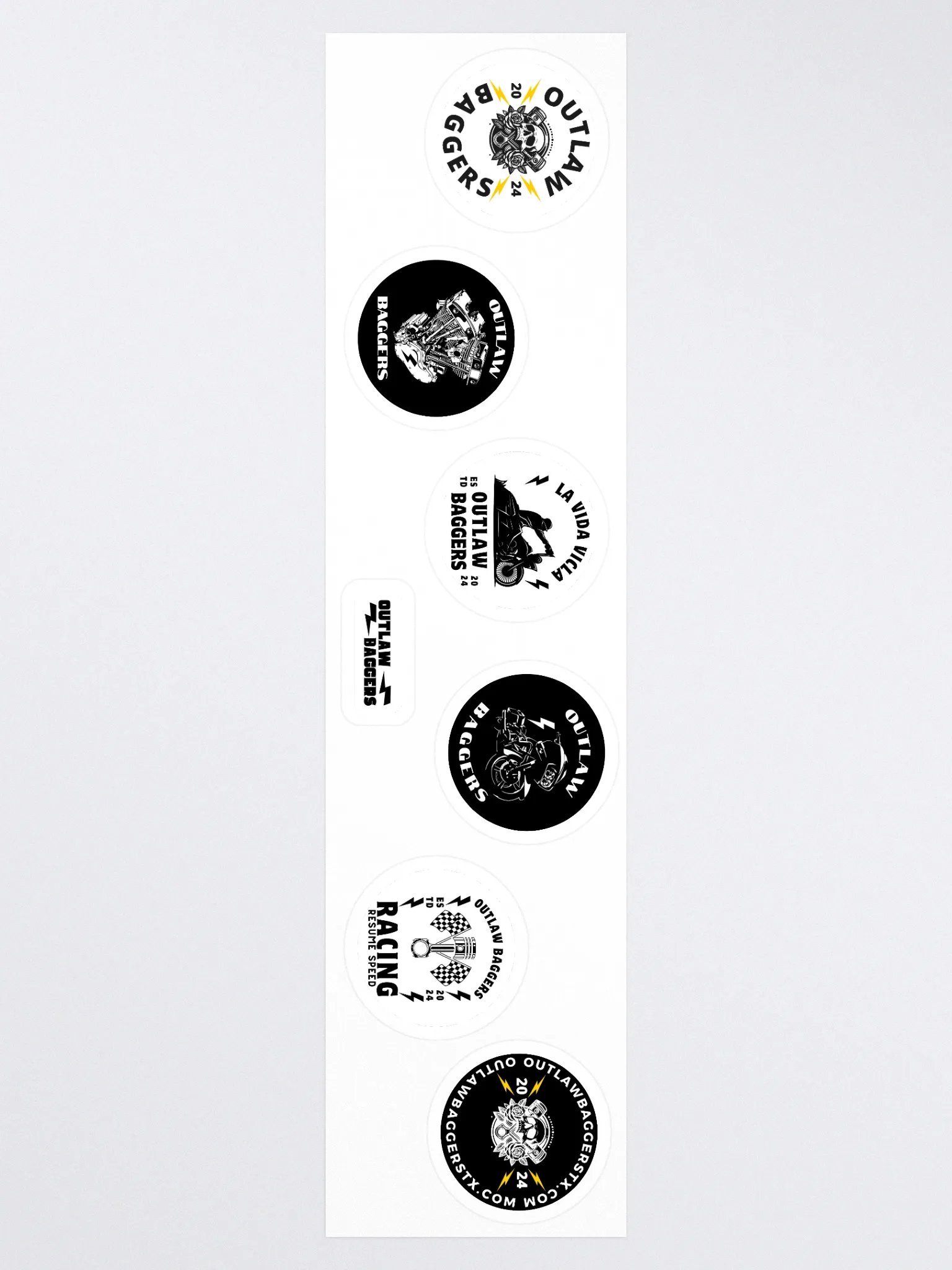 Outlaw Baggers Full Sticker Sheet product image (3)