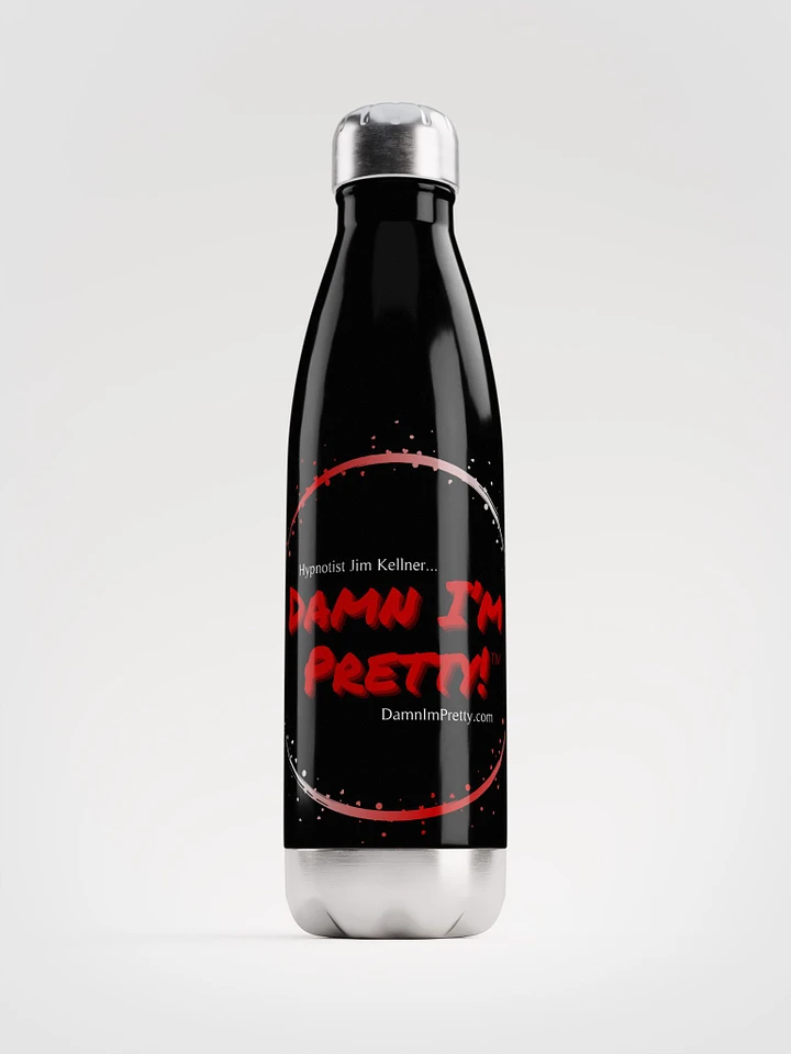 Damn I'm Pretty! Water Bottle - RED Lettering w/ Circle product image (1)