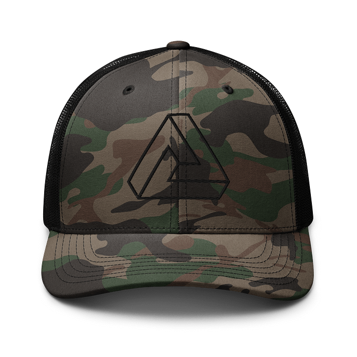 Black Outline Embroidered Invisible Trucker product image (1)