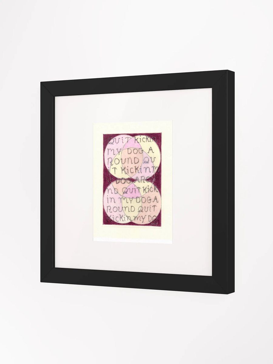 quit kickin my dog Panel Card Print Framed product image (4)