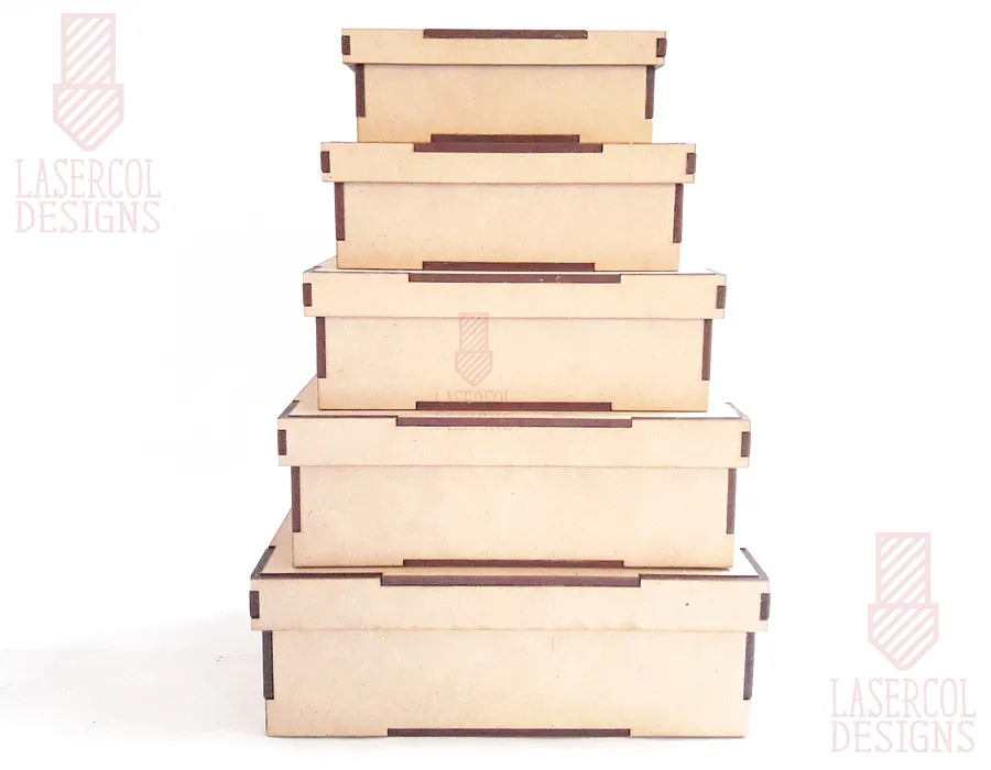 Boxes Bundle (Set 1-2-3-4) - Laser Cut Files product image (9)