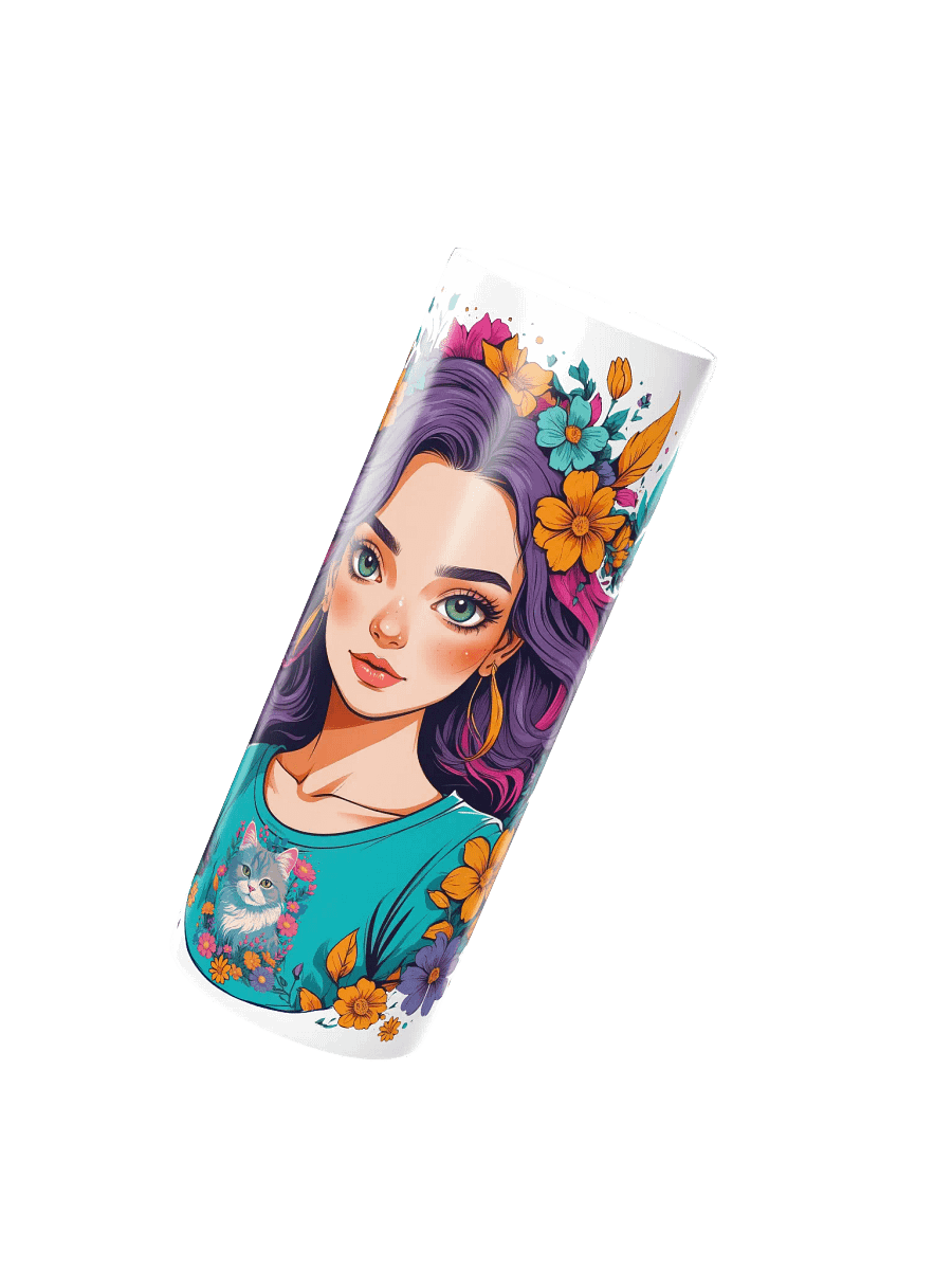 Bloomcore Flower Girl 20 oz Skinny Stainless Steel Tumbler - White - v2 product image (3)