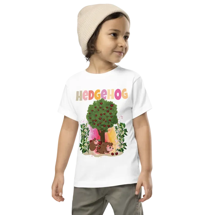 Hedgehog Cute Colorful Funny Bella +Canvas Toddler T-Shirt – Fun Gift for Kids product image (1)