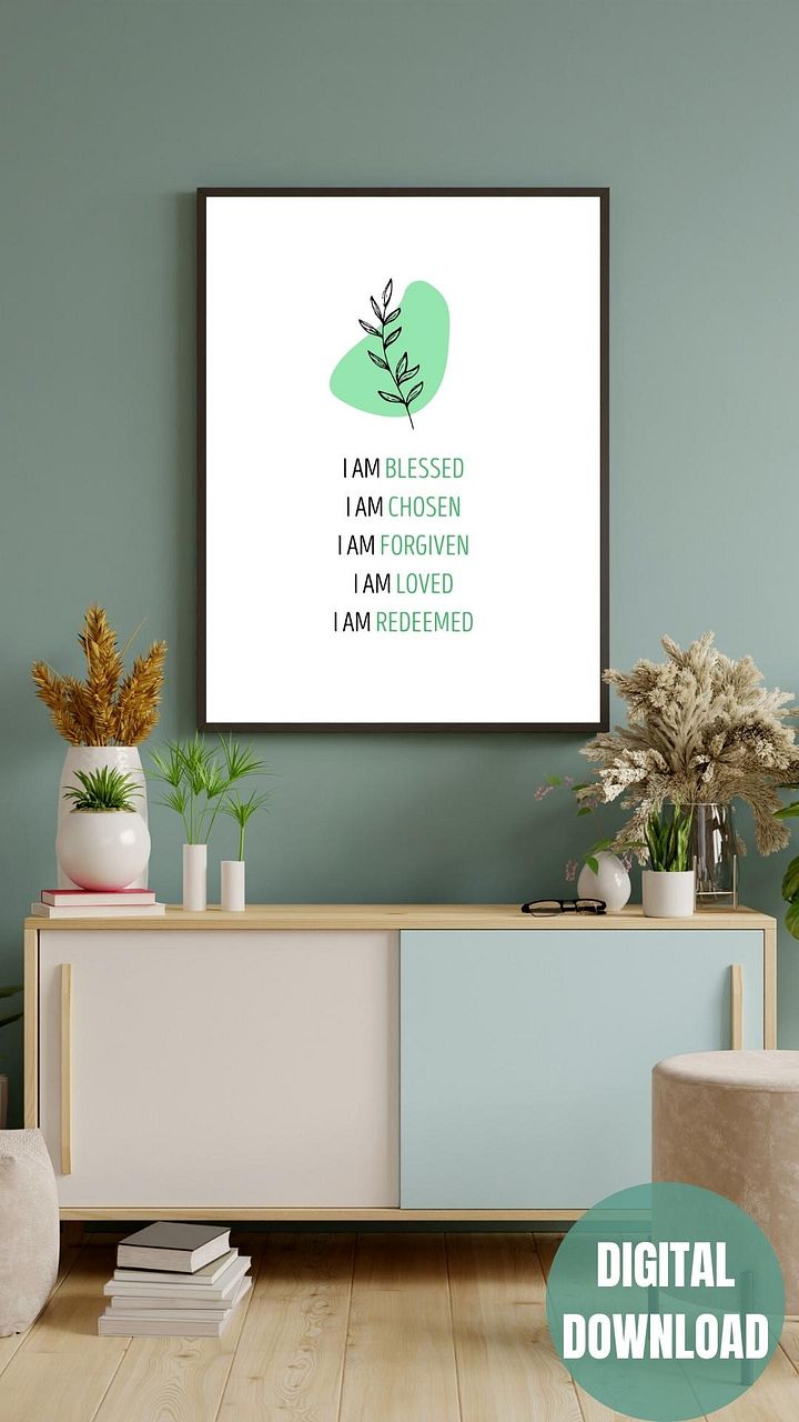 Positive Affirmation Printable Wall Art. product image (1)