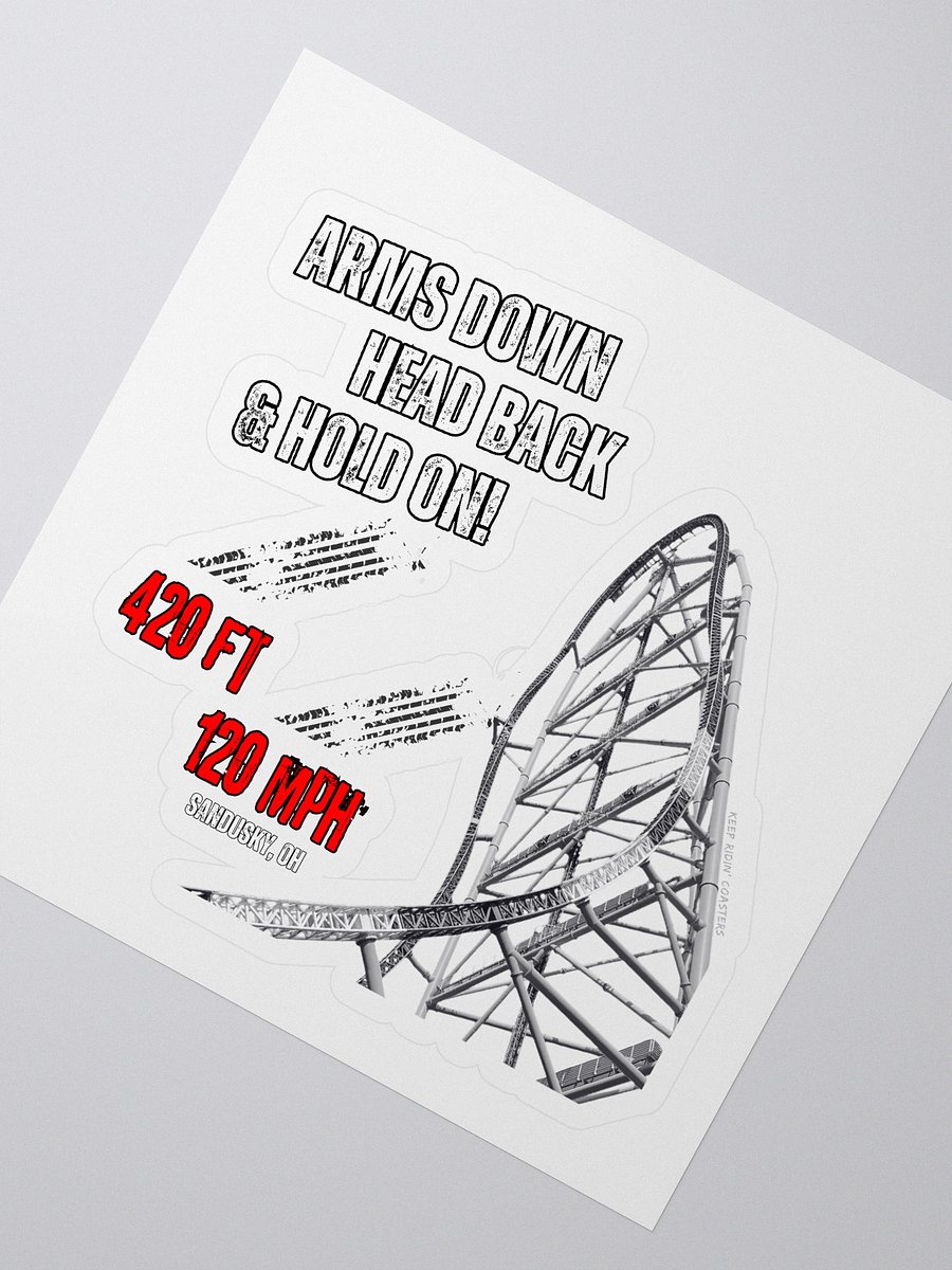 Arms Down, Head Back & Hold On - 420/120 Sticker product image (2)