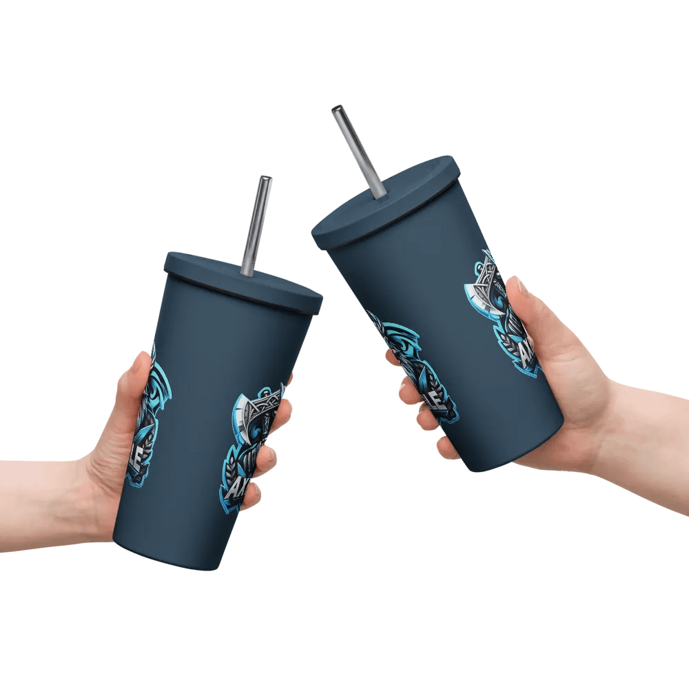 Angry Axe Insulated Tumbler w/metal straw product image (11)