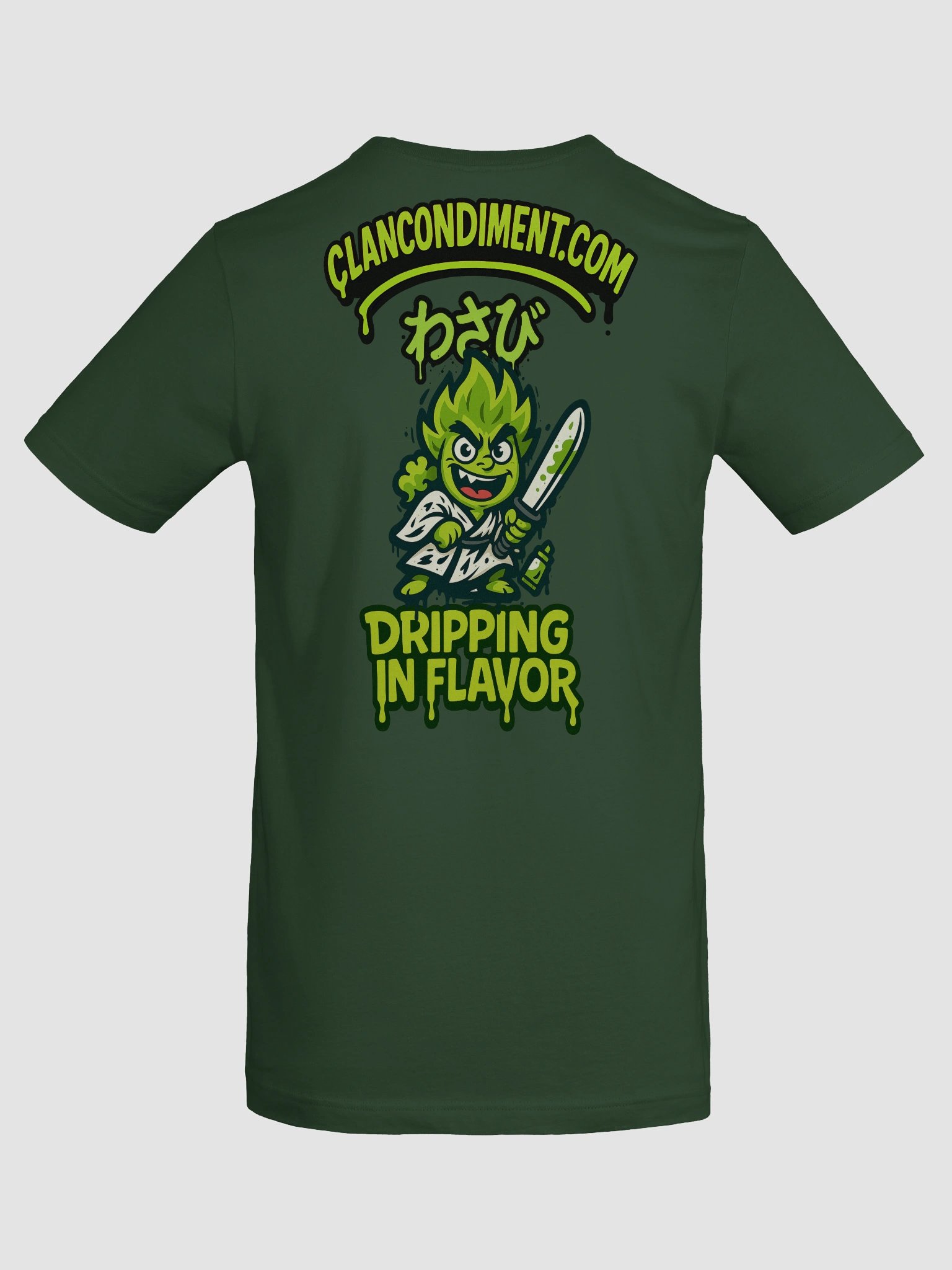 Wasabi Warrior Chibi Tee | Front Crest + Full Back Print product image (7)