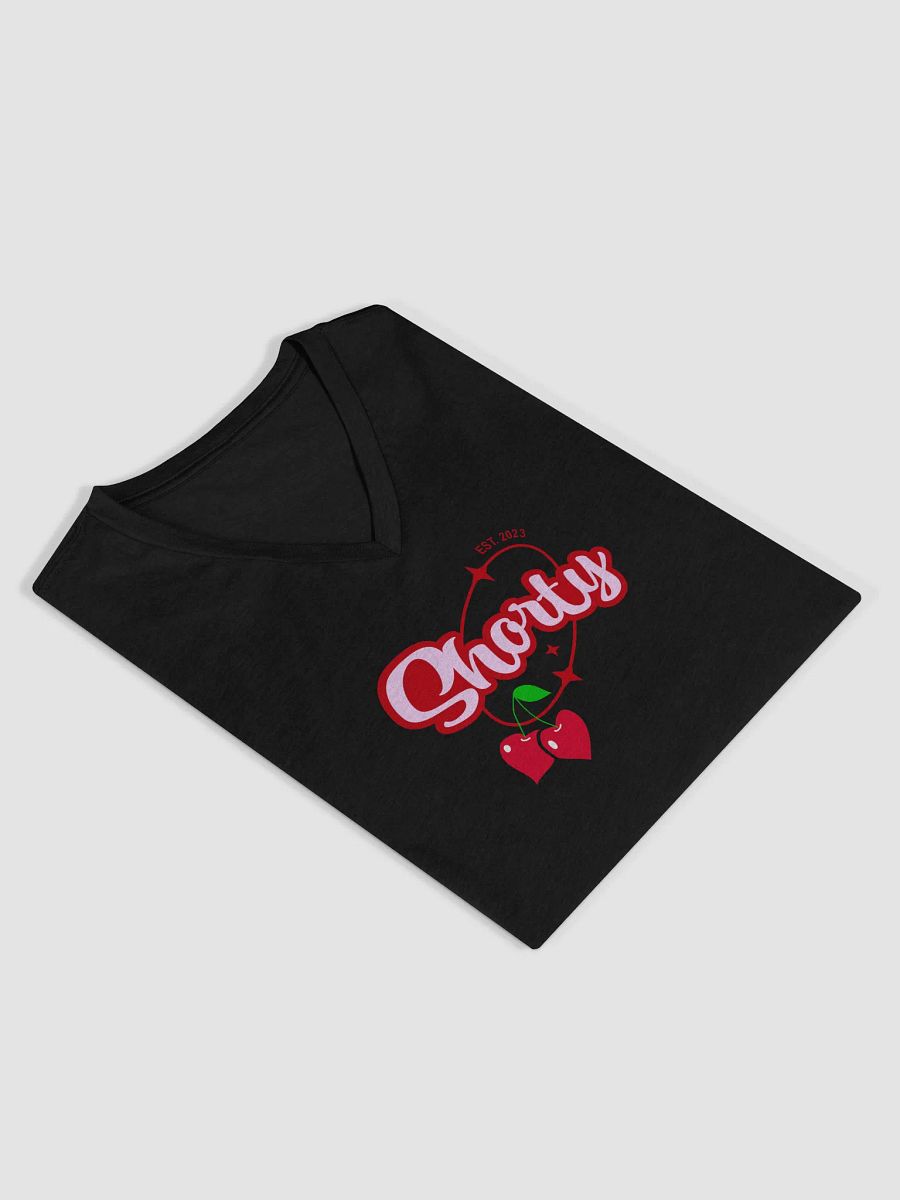 Miss Shorty Heart Shaped Cherries Logo V Neck product image (13)