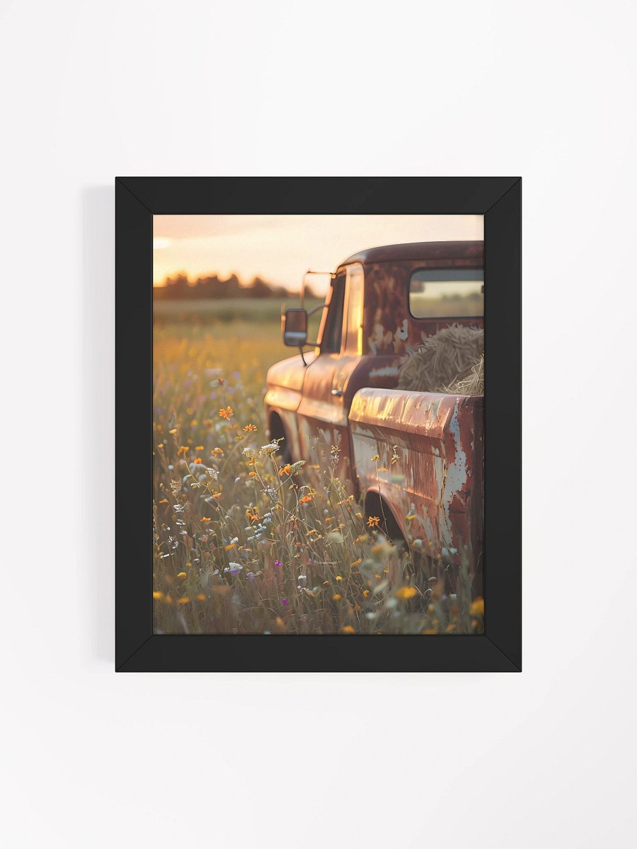 Golden Hour Rustic Truck Framed Poster product image (5)