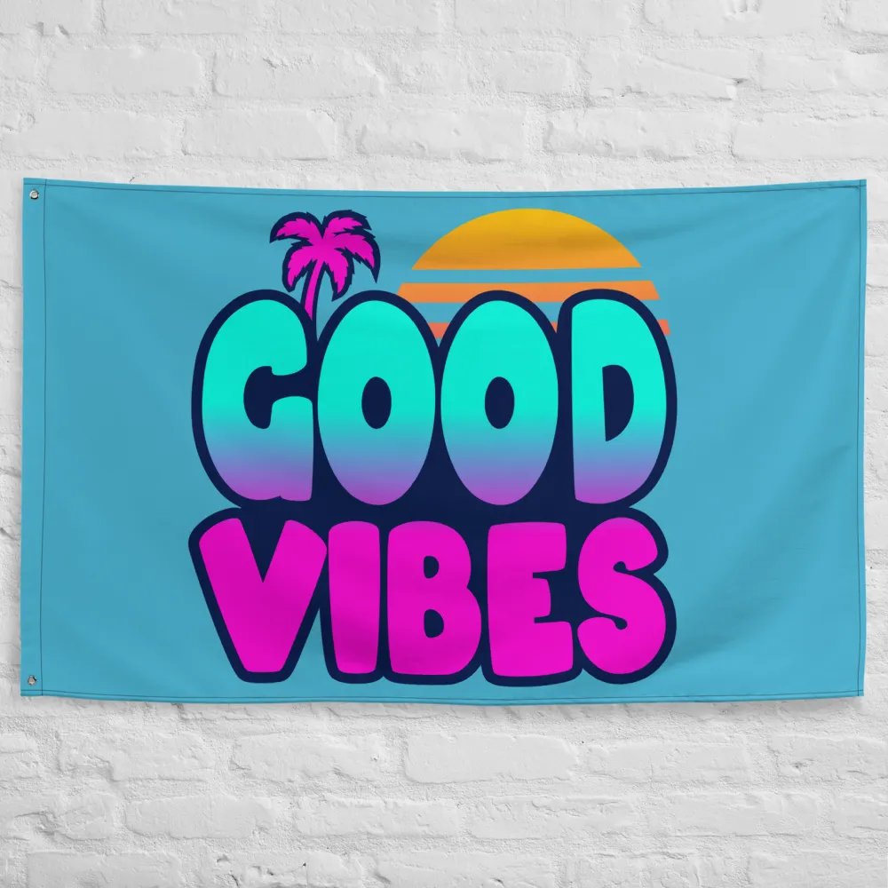 GOOD VIBES FLAG (BLUE) product image (10)