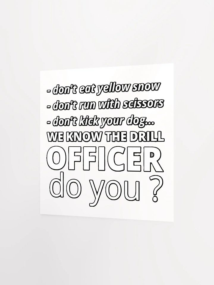 WE KNOW THE DRILL OFFICER, DO YOU? product image (6)