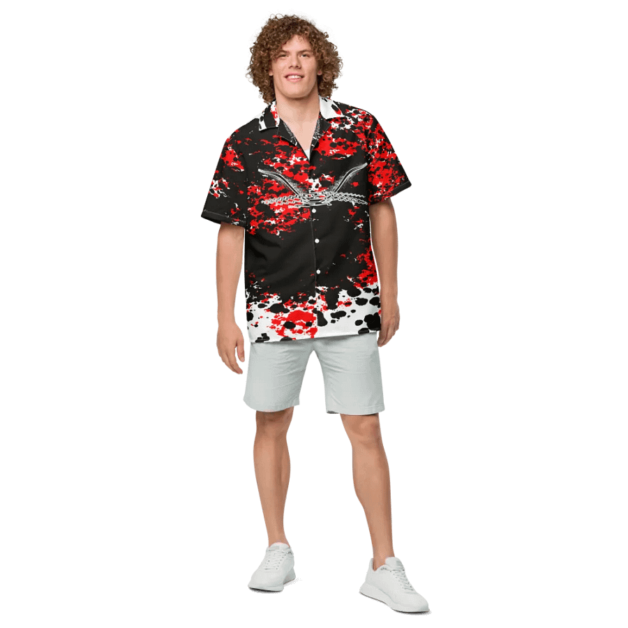 Black HApex Gear Black Logo Hawaiian Shirt product image (4)