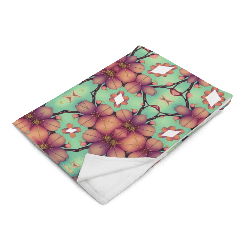 Elegant Diamond & Floral Throw Blanket product image (5)