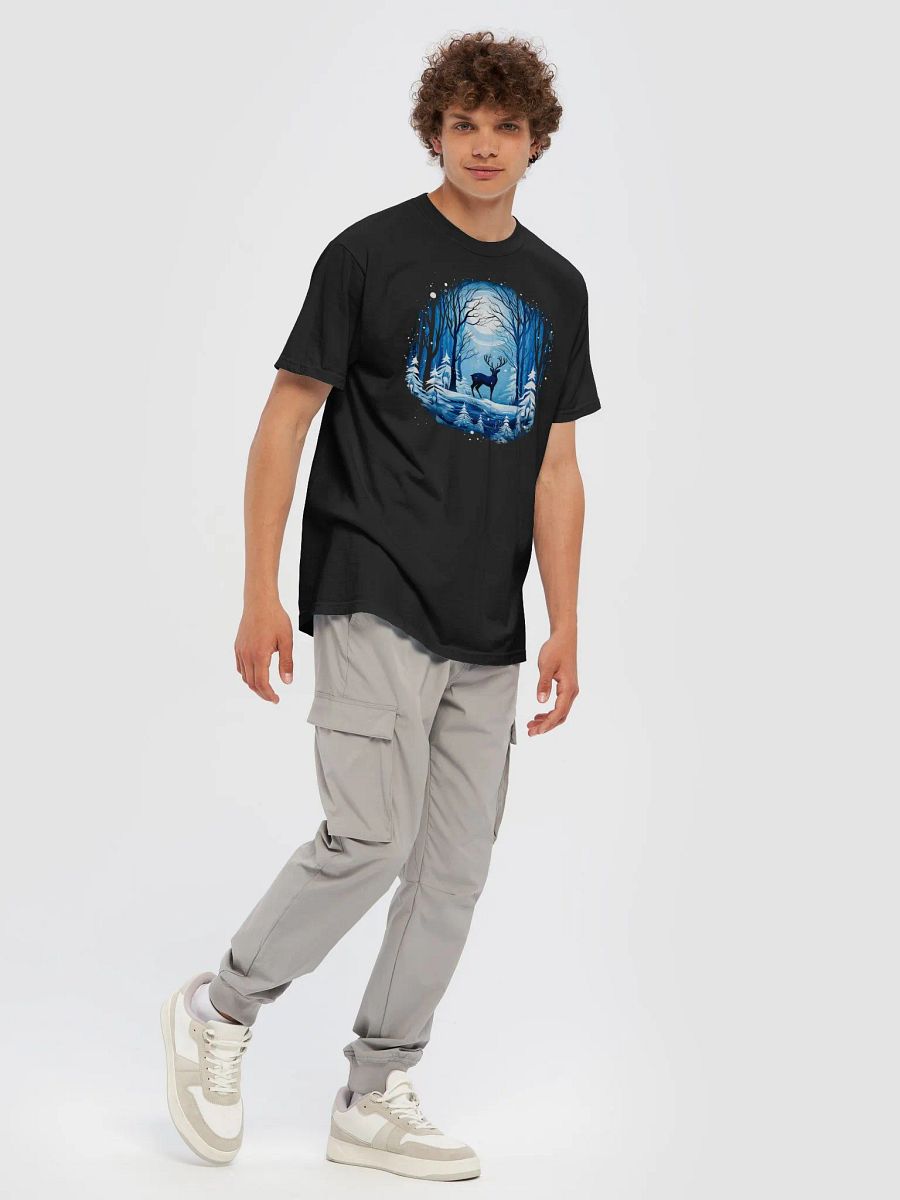 Majestic Deer In Winter Wonderland Forest T-shirt product image (7)