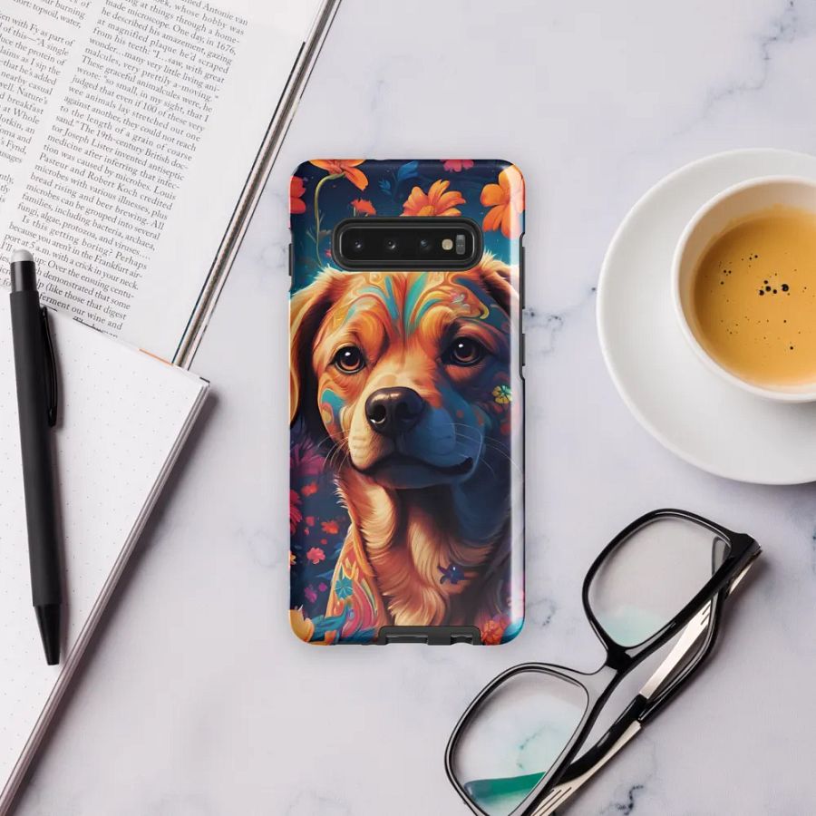 Pawsitively Petal Power: Floral Doggy Delight Samsung Galaxy product image (56)