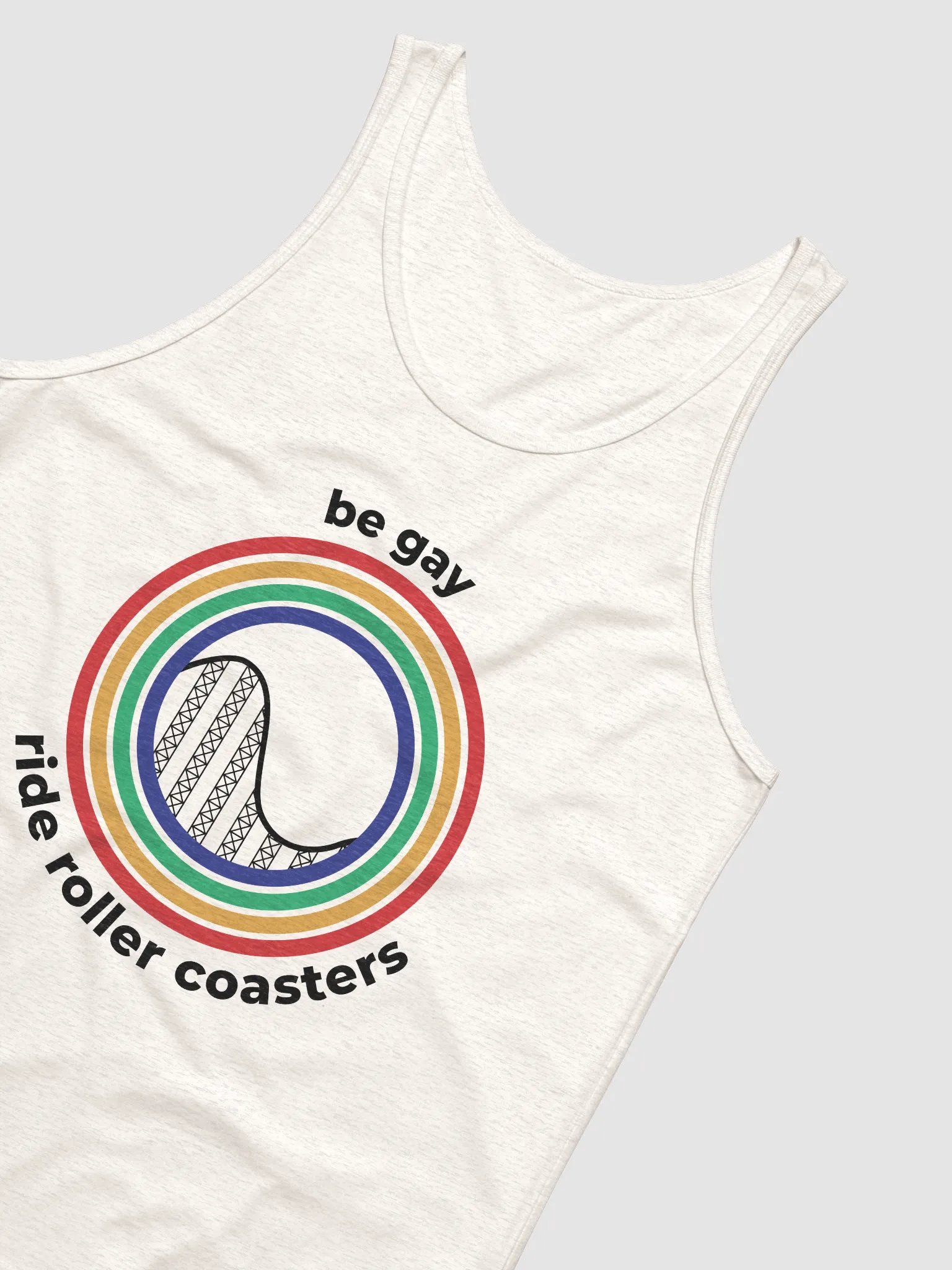 Be Gay Ride Roller Coasters Tank Top - Light product image (4)