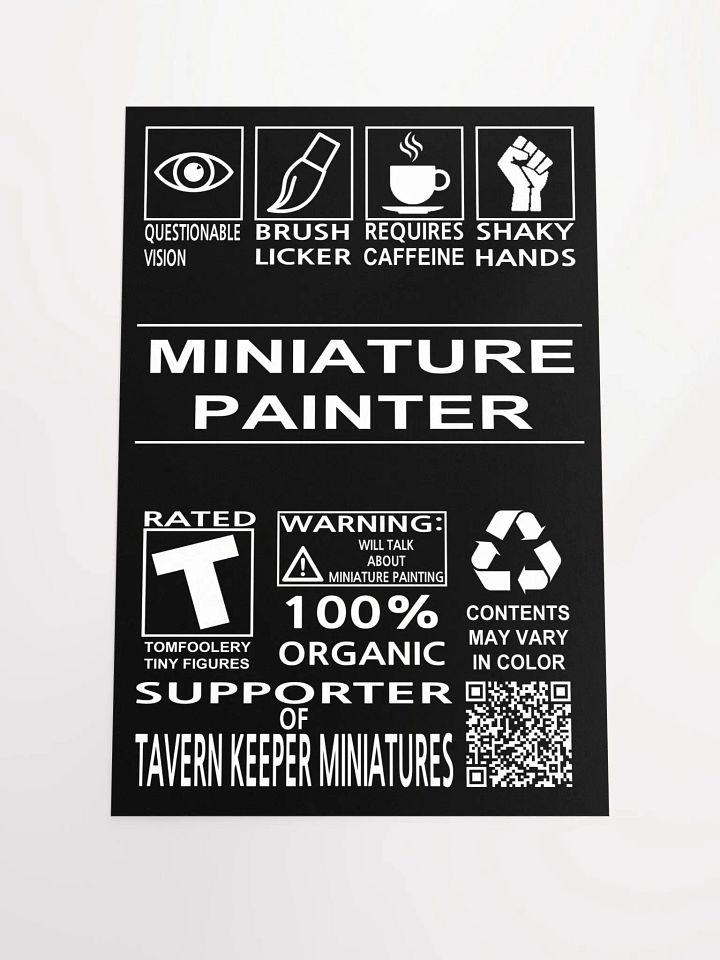 Humorous Miniature Painter Poster product image (1)
