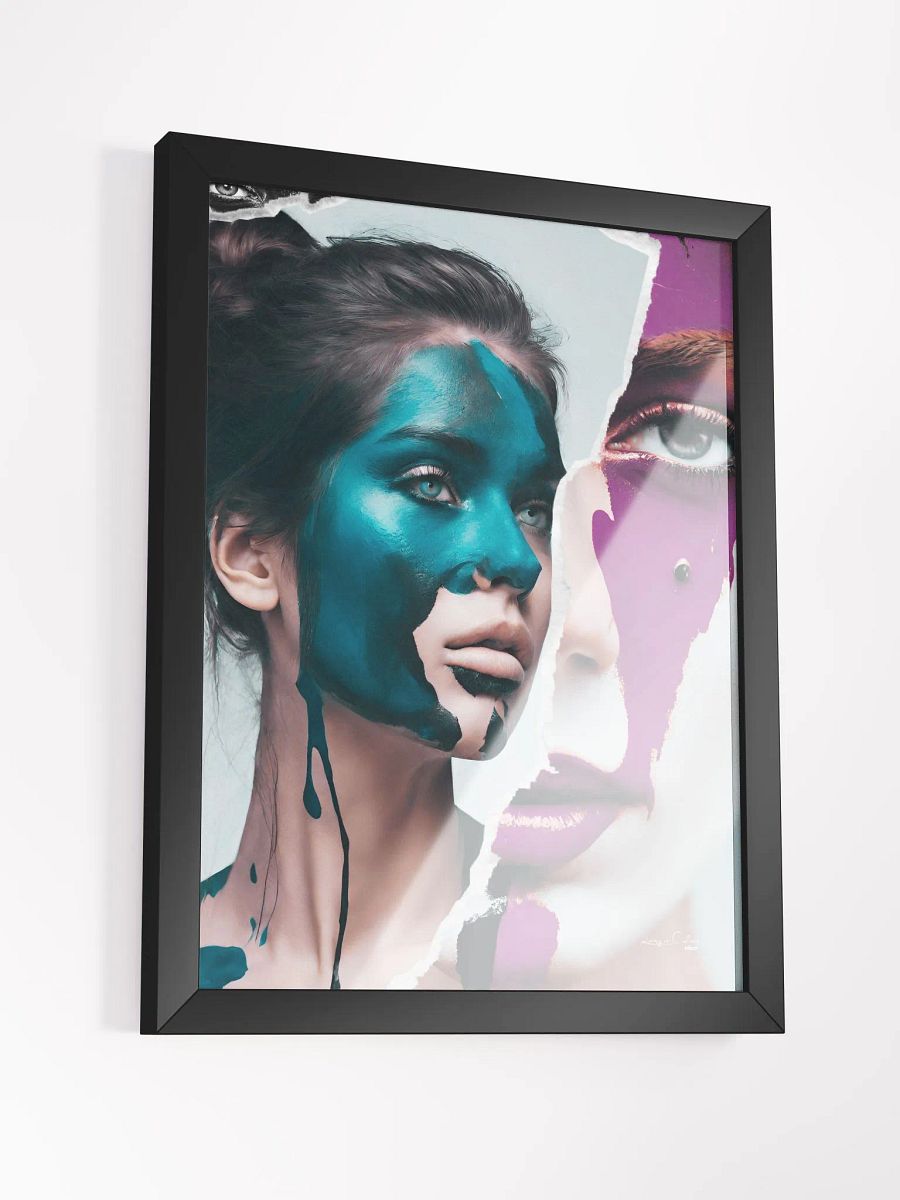 Living in Colors | Three color clash | Framed Collage Painting product image (4)
