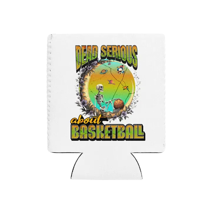 Dead Serious About Basketball Skeleton Cosmic Hoops Can Cooler product image (1)