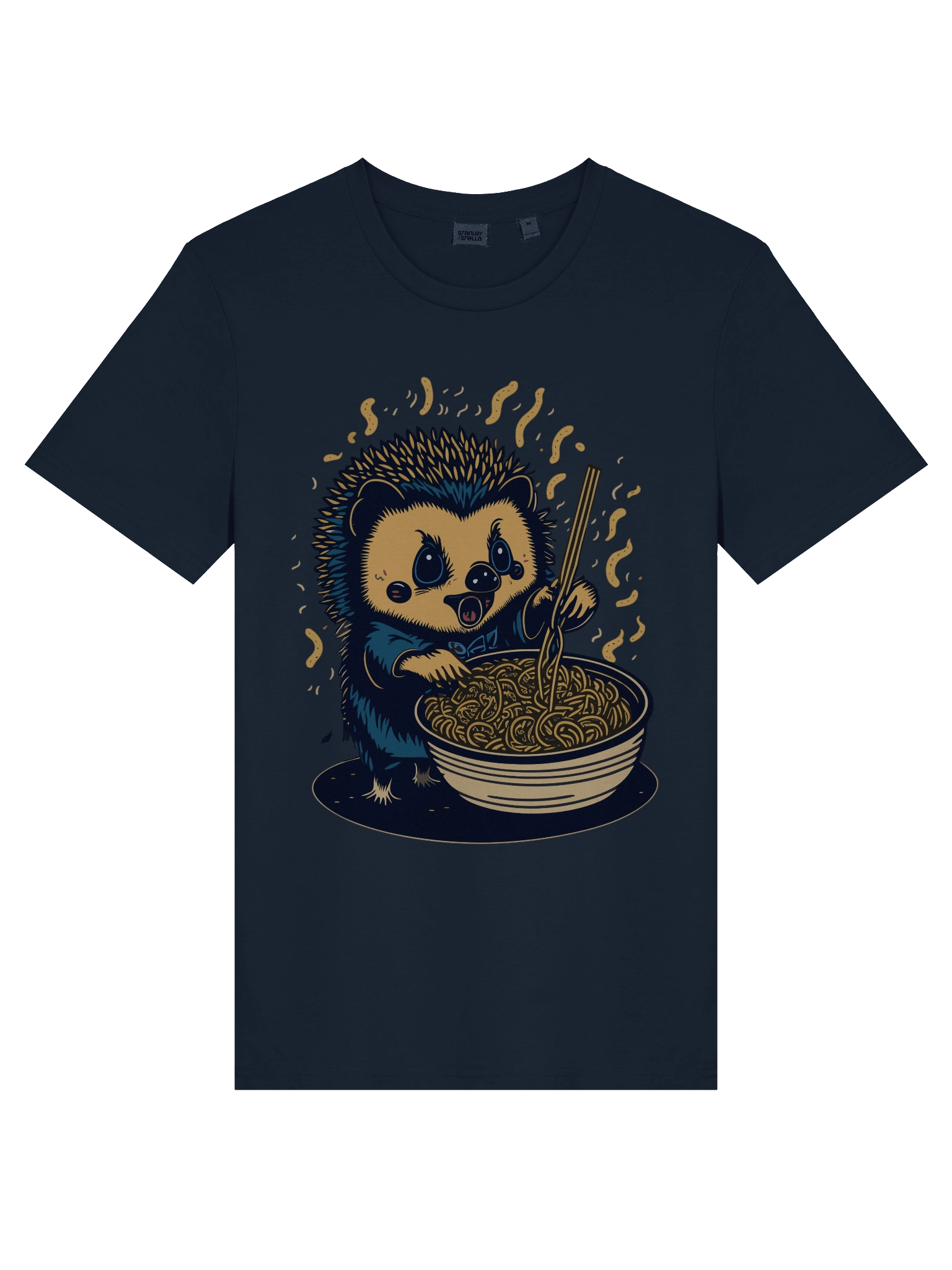 Whimsical Noodle Lover Hedgehog T-Shirt product image (32)