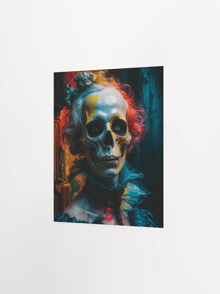 Curly-Haired Skull Print Poster product image (10)