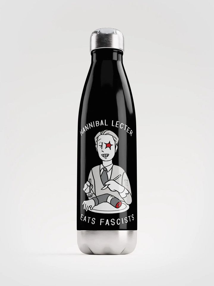 Hannibal Lecter Eats Fascists ☆ Stainless Steel Water Bottle product image (1)