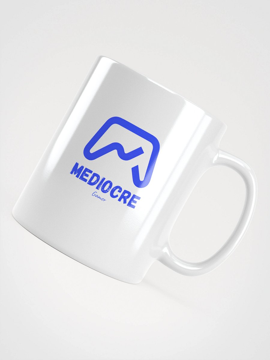 Mediocre Gamer Logo White Glossy Mug product image (4)