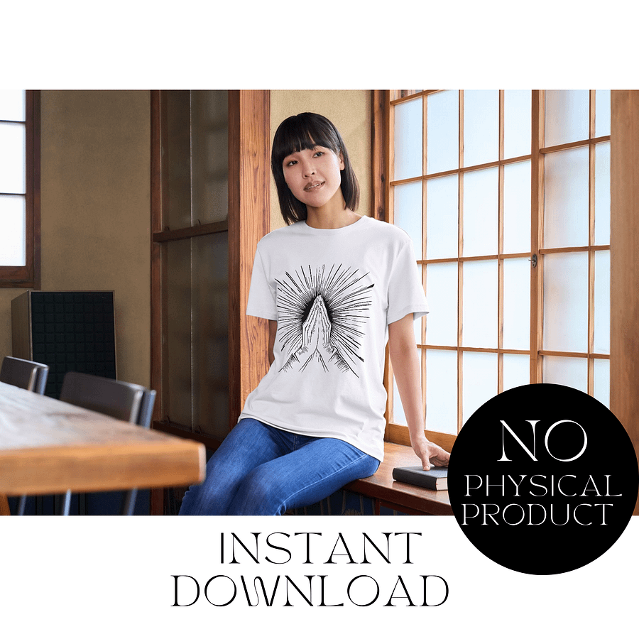 Black and White Praying Hands Bundle product image (2)