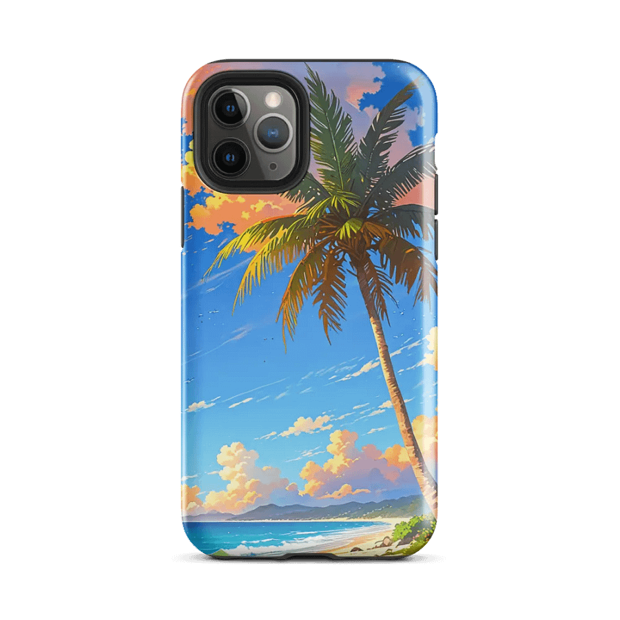 Beach With Palm Tree iPhone Case product image (25)