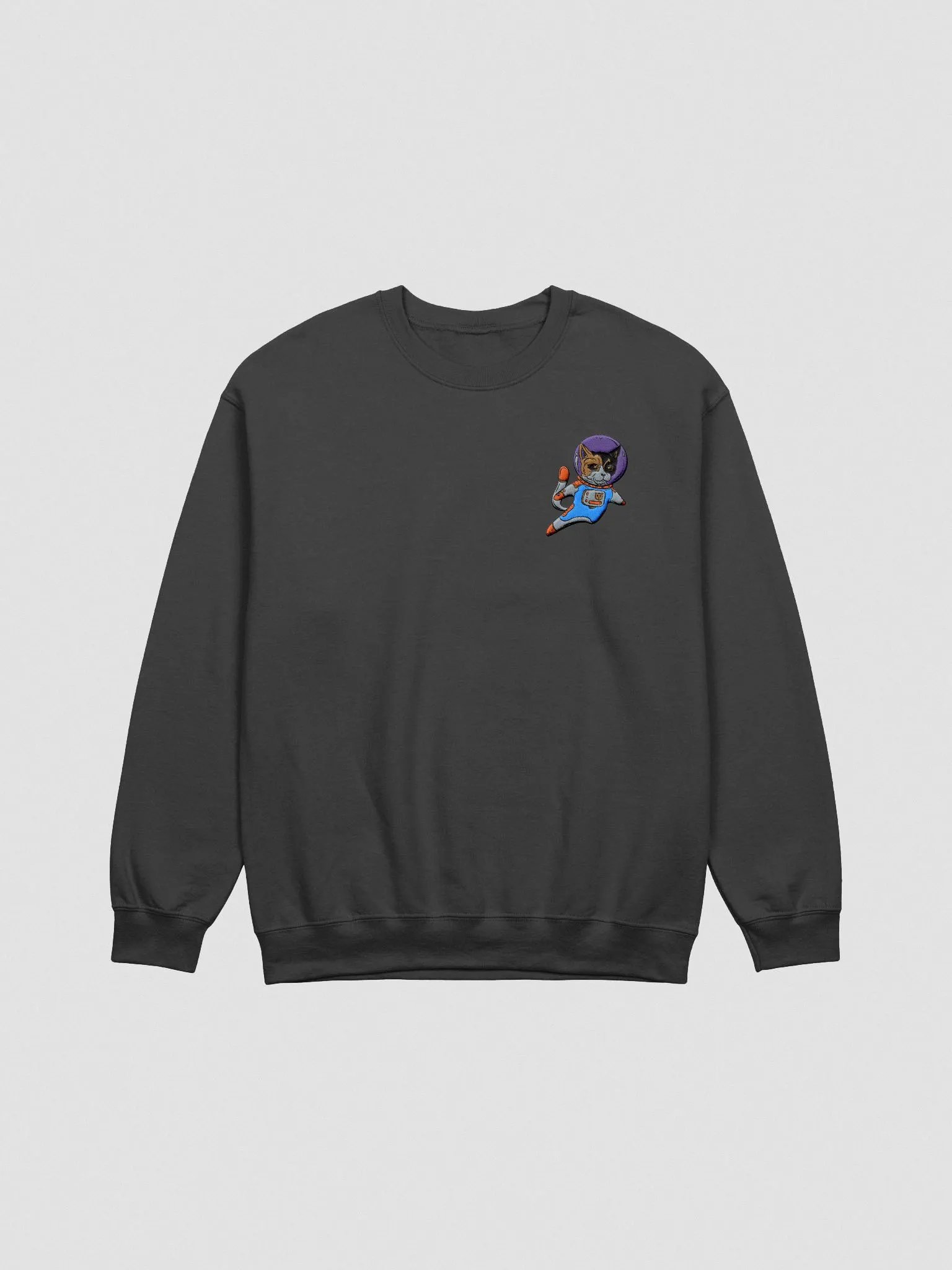 Embroidered Crewneck Sweater - Cute Kitty product image (1)