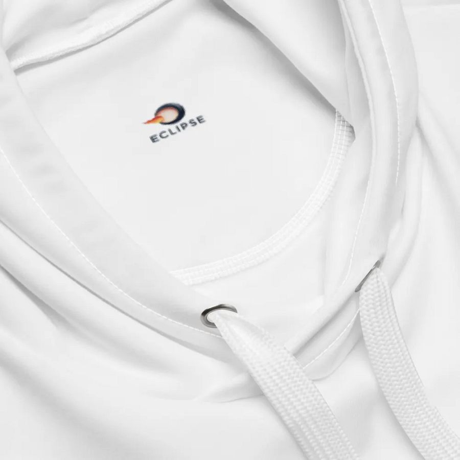Eclipse Recycled Unisex Hoodie with Sun Design - White product image (4)