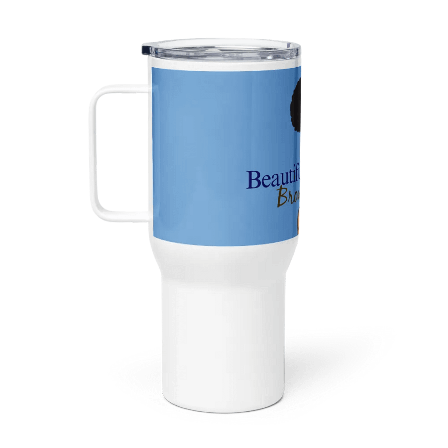 Beautiful Brown Girl Travel Mug - Cream product image (3)