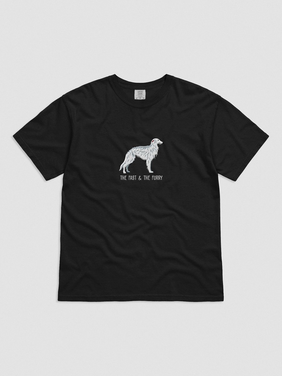 The Fast & The Furry T-Shirt(Embroidered) of a Silken Windhound(White) product image (6)
