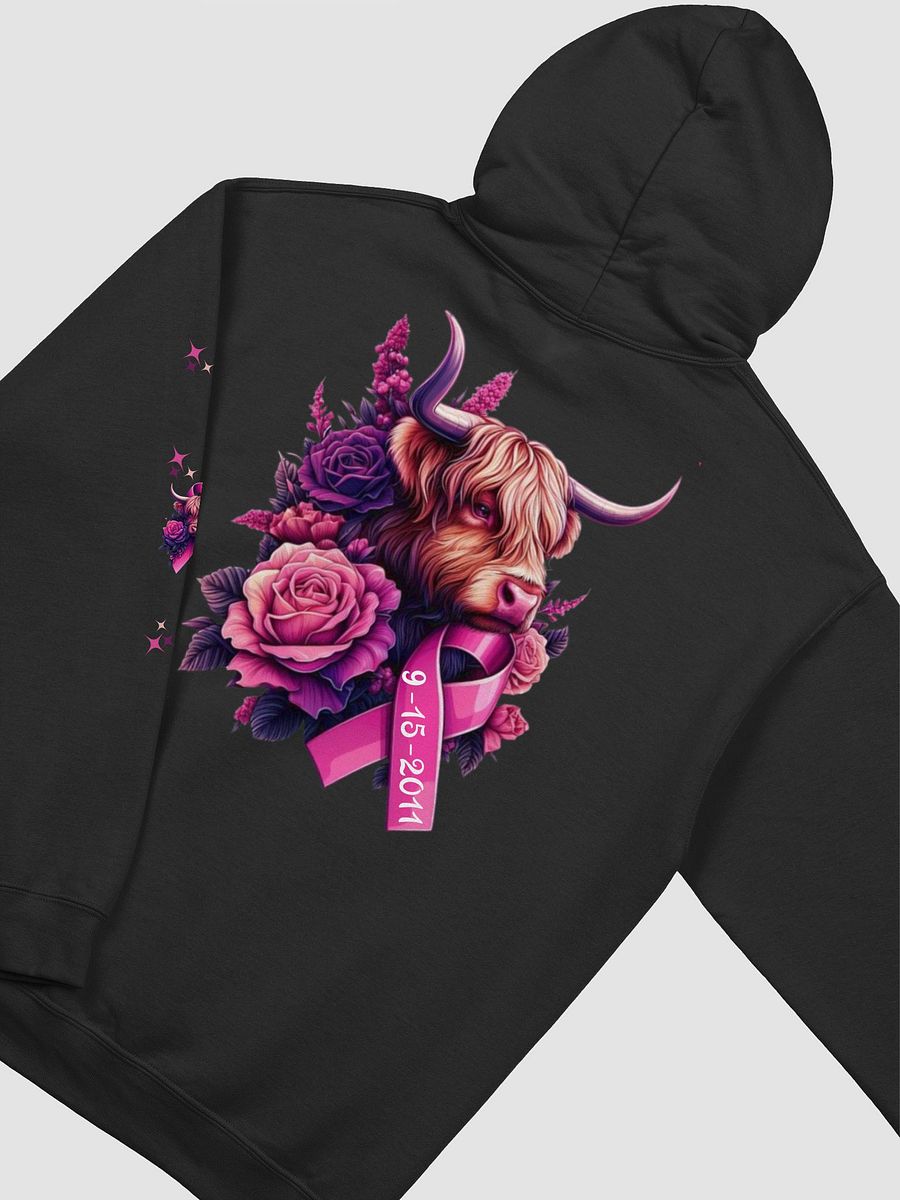 Highland Cow Blooms Breast Cancer Awareness Hoodie product image (4)