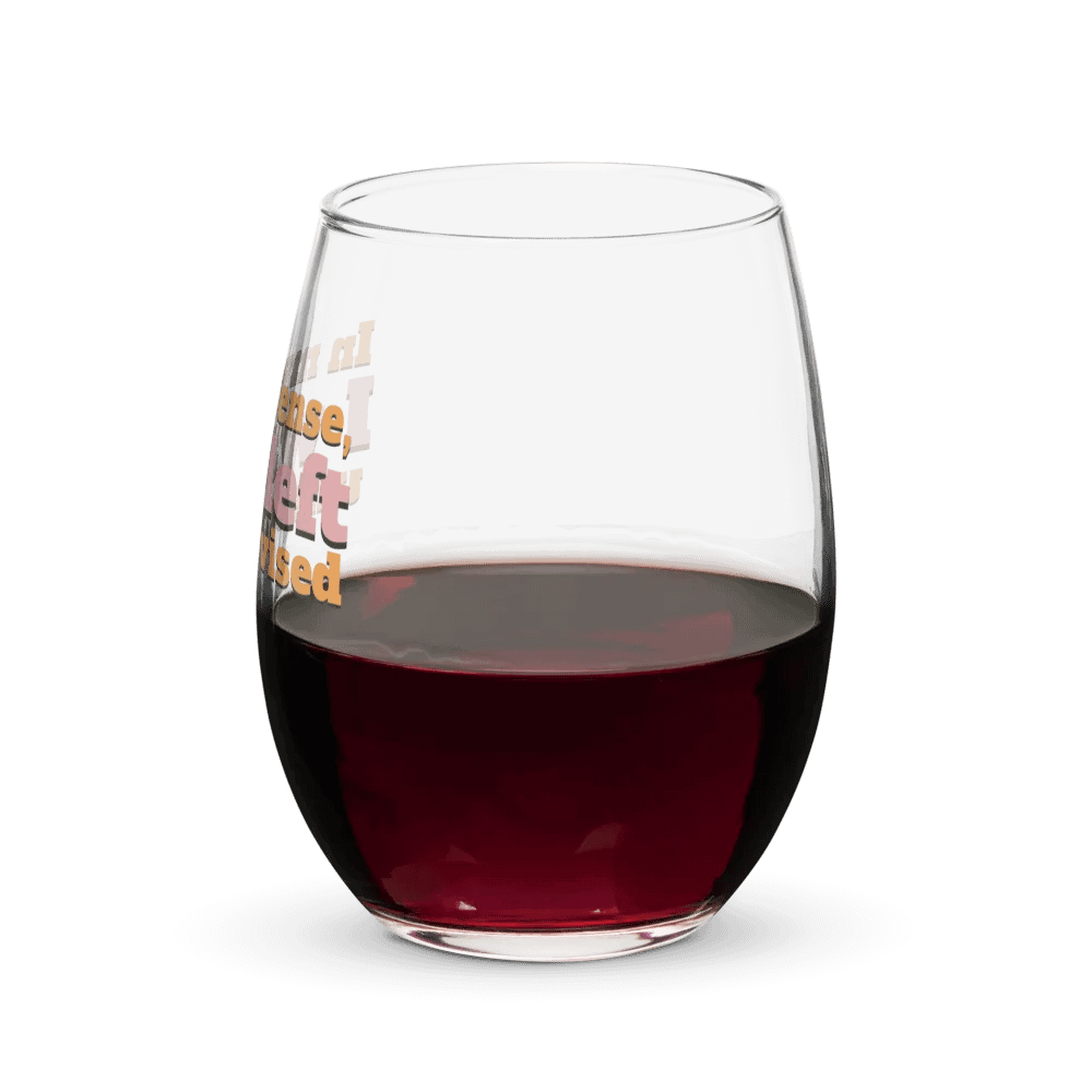 In My Defense Wine Glass product image (7)