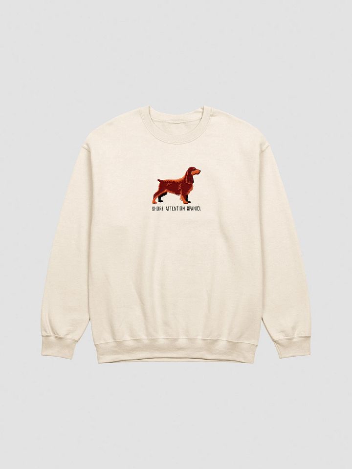 Short Attention Spaniel Sweatshirt (Embroidered) of a Field Spaniel(Liver & Tan) product image (1)