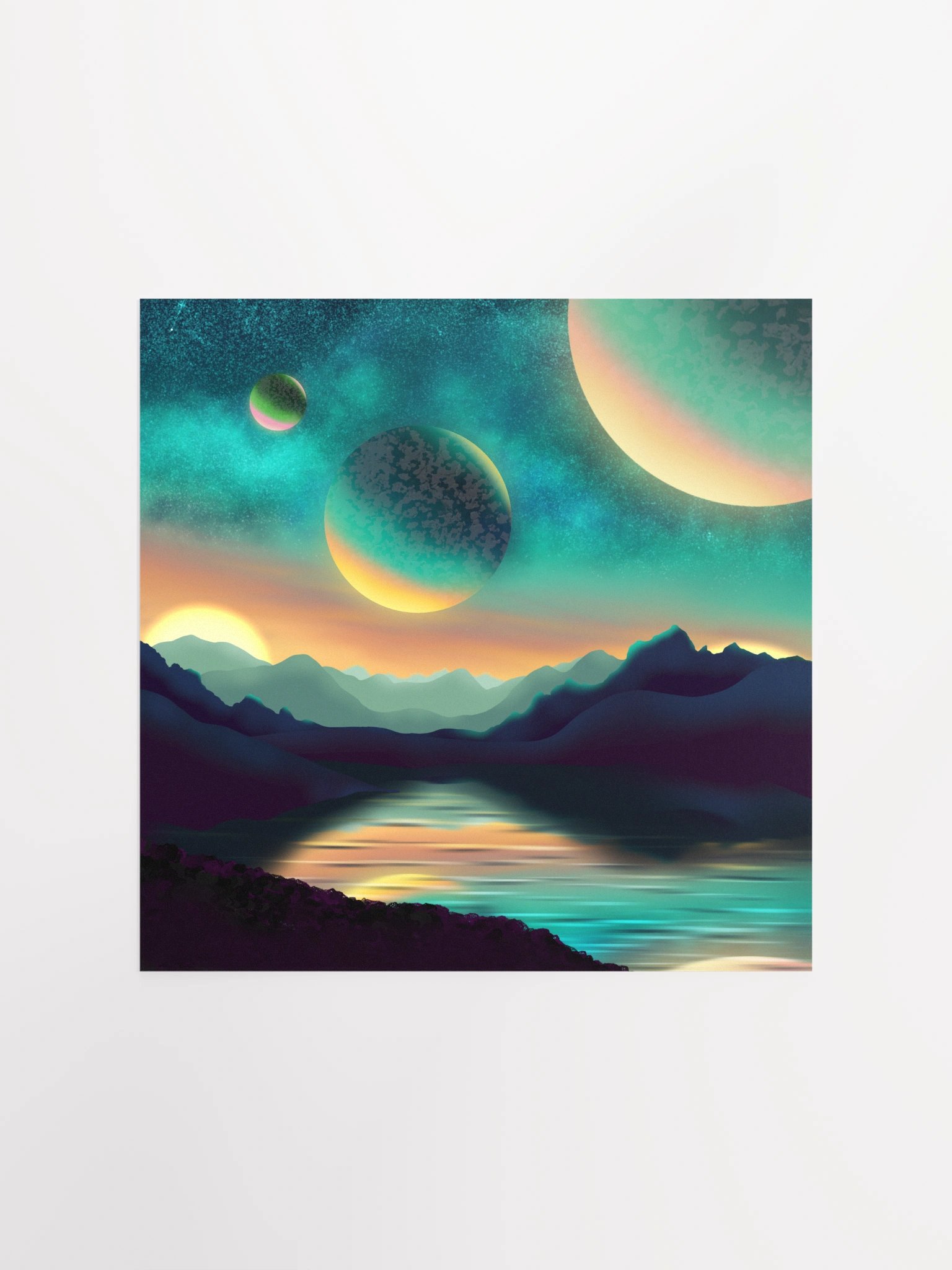 Galaxy Moonscape Poster product image (1)