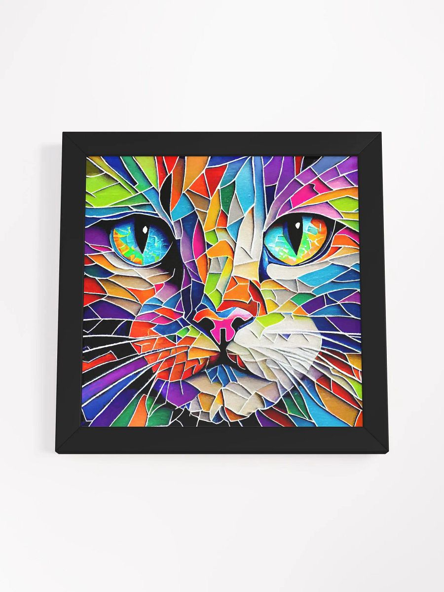 Vibrant Mosaic Style Cat Framed Poster product image (54)