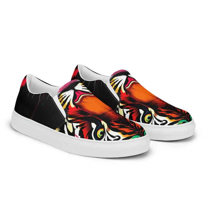 Men's pop art tiger premium canvas Slip-On Shoes product image (2)