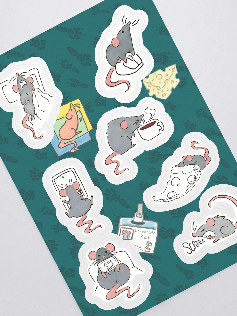 A Day in the Life of Corporate Rat Sticker Sheet product image (1)